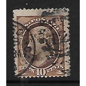 USA 1870 SG 210 10c BROWN JEFFERSON FINE USED