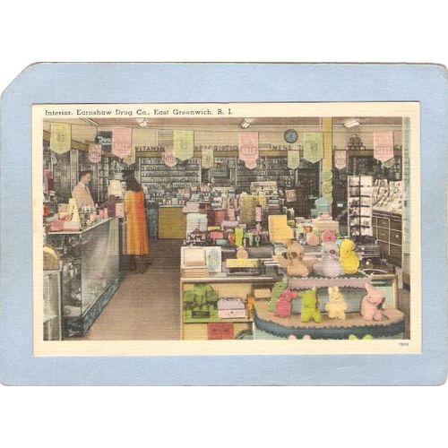 Rhode Island East Greenwich Interior Earnshaw Drug Co~397