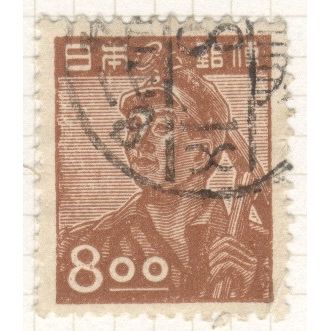 Japan 1948 - 8y orange brown - Worker - used