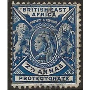 British East Africa 1896 SG68 2 1/2a Deep Blue Fine Used ..