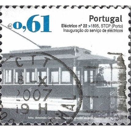 PORTUGAL, RAIL, Electric tram 1895, grey 2007, 0.61, #3
