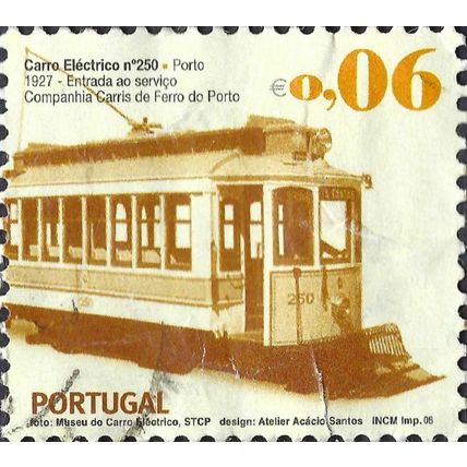 PORTUGAL, RAIL, Electric tram 1927, brown 2008, 0.06, #3