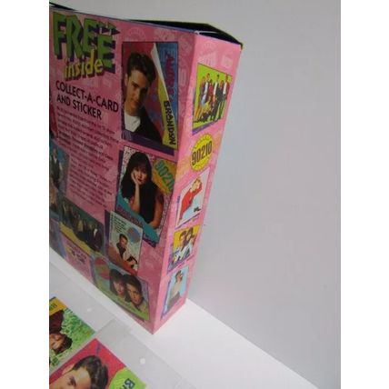 Nestle Shreddies 1991 Beverly Hills 90210 Ceral Box and 12 Sticker Trivia Cards