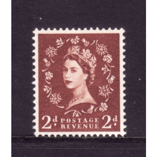 GREAT BRITAIN 1955 SG543 2d RED BROWN EDWARD CRNS U/M MINT#3