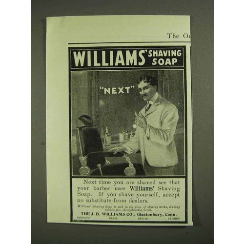 1903 Williams' Shaving Soap Ad - Next