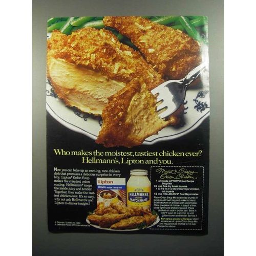 1984 Lipton Onion Soup Mix & Hellmann's Mayonnaise Ad