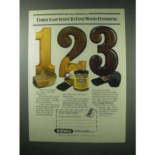 1984 Minwax Wood Finish Ad - Easy Fine Wood Finishing
