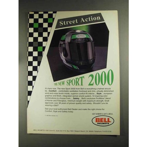 1992 Bell Sport 2000 Helmet Ad - Street Action