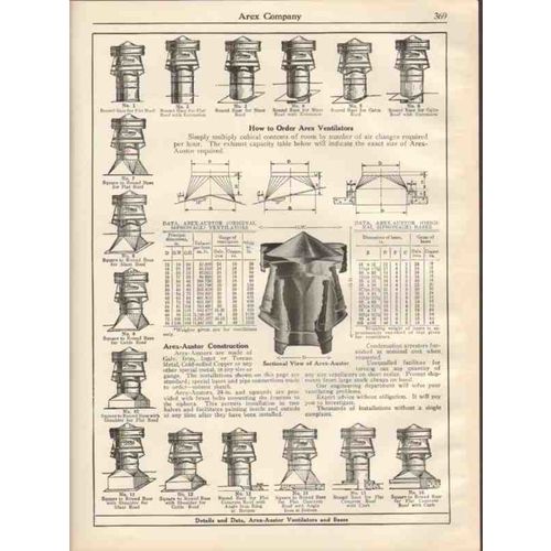 arex company 1931 arex-austor industrial ventilating vintage catalog
