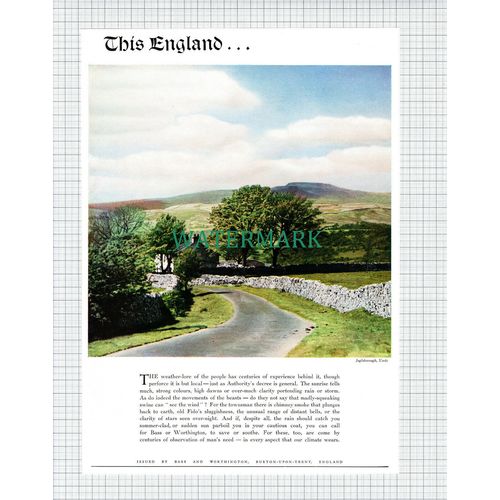 (X487) Ingleborough Yorkshire Bass And Worthington Advert - 1950 Clip