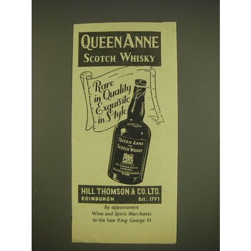 1955 Queen Anne Scotch Ad - Rare in quality exquisite in style