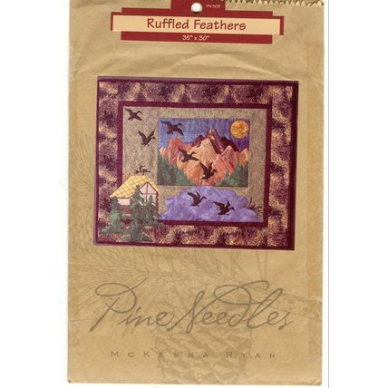 Ruffled Feathers Quilt Pattern Geese 35x30 Applique Cabin
