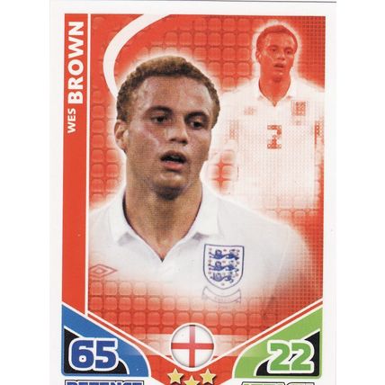 Match Attax World Cup 2010 Wes Brown England