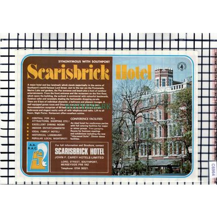 C6964) Scarisbrick Hotel Southport John Carey / Metropole Hotel -1979 Advert