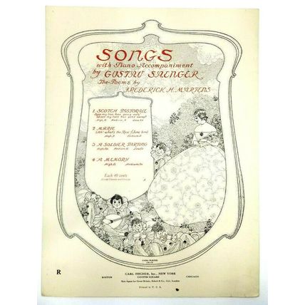 Mah Li'l Southern Rose By Gustav Saenger 1924 Song From Southland (K10B)