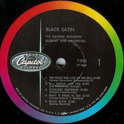 Capitol LP #T858 - "Black Satin" - George Shearing Quintet & Orchestra