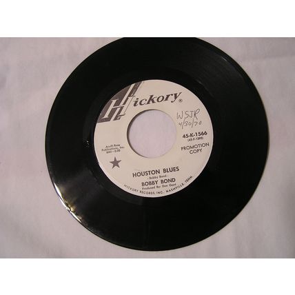 Bobby Bond Promo 45-HOUSTON BLUES/LOOKING FOR MY TRACKS