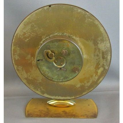 RARE 1930's HELVECO 8 Day SWITZERLAND COAT OF ARMS Wind Up Mantel Clock WORKS