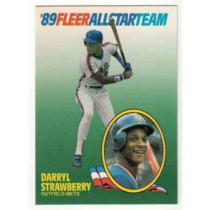 1989 Fleer All Star Team insert baseball card #10 Darryl Strawberry