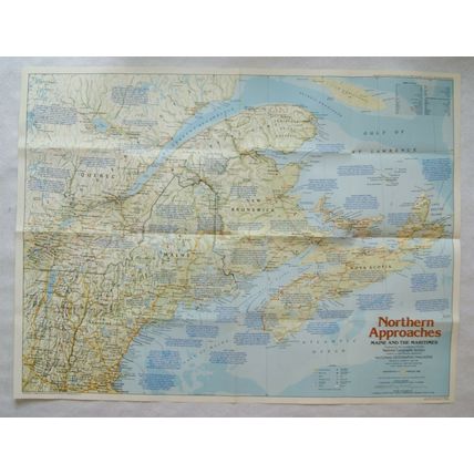 1985 National Geographic map The making of America, Northern Approaches