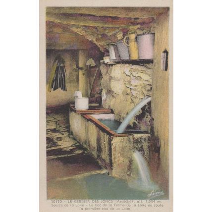 The Stable Source De La Loire Gerbier De Joncs Old French Postcard