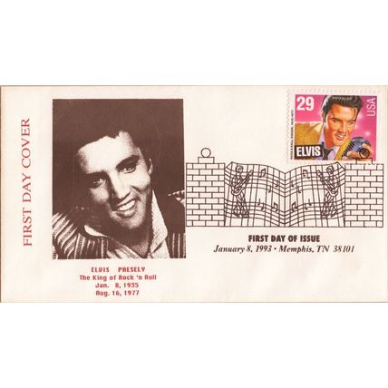 ZAYIX - US 2721 FDC Elvis Presley King of Rock 'n Roll Young Portrait - Memphis