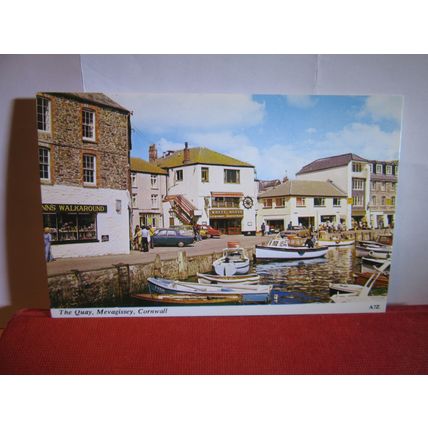THE QUAY, MEVAGISSEY. CORNWALL unused postcard by Harvey Barton A7Z =