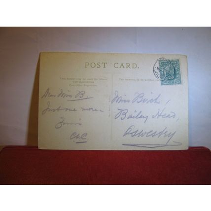 'MONS MEG' cannon, EDINBURGH CASTLE, SCOTLAND used antique postcard 1904 pm #