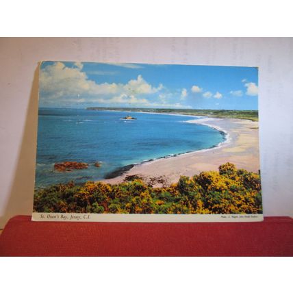 ST. OUEN'S BAY, JERSEY , used vintage postcard by John Hinde 1974 pm =