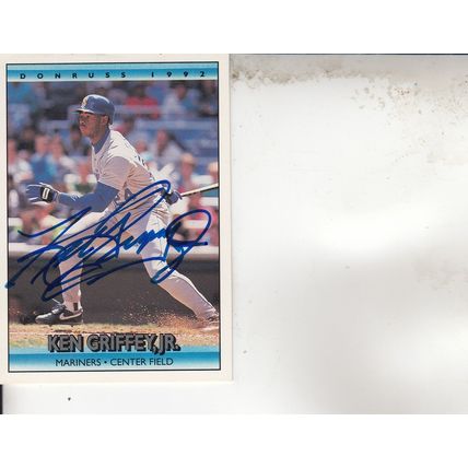KEN GRIFFEY JR AUTOGRAPHED SEATTLE MARINERS HOF ALL-STAR HOME RUN CHAMP OUTFIELD