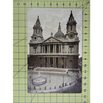 ST PAUL'S CATHEDRAL, LONDON, ENGLAND, 1906, Postcard