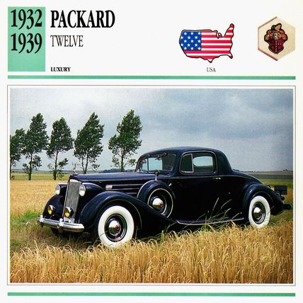 Collectors Club card. Classic Cars. Packard Twelve