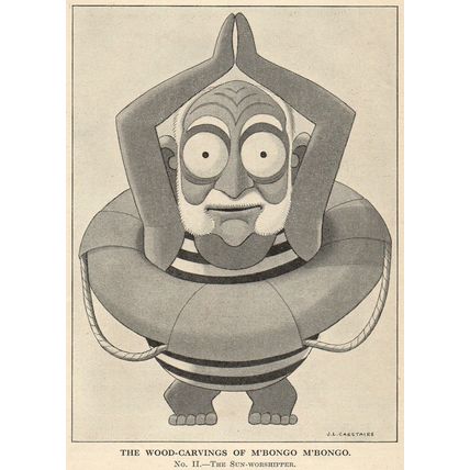 WOOD-CARVINGS OF M’BONGO M’BONGO 1934 J.L. Carstairs 10 PUNCH CARTOON PAGES