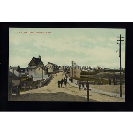 TQ3814 - Ireland - Bridge, Store & Church, Bundoran Co. Donegal c1910 - postcard
