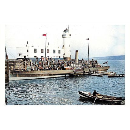 ptc3601 - Yorks - Steam Ship Scarborough by Lighthouse, Scarborough - print 6x4