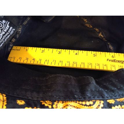 KBEthos Black & Gold Cotton Bucket Fisherman Hat One Size Adult
