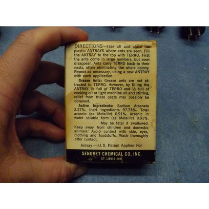 Vintage Terro Ant Killer Pre Zip Code