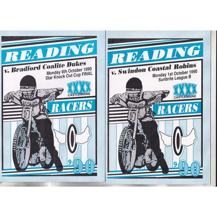 Reading Speedway Programmes 1990 ( 20 Programmes Job Lot)