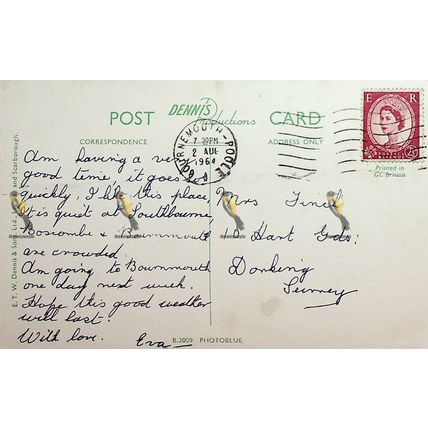 Alum Chine, Bournemouth, Dorset, B2009 Dennis Photoblue Postcard, 1964