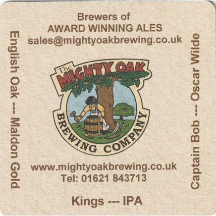 BEER MAT - MIGHTY OAK BREWERY - CAPTAIN BOB - (Cat No 015) - (2013)
