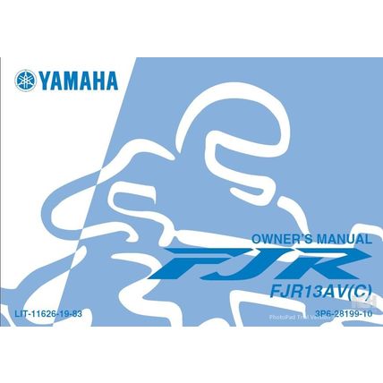 YAMAHA FJR13AV(C) OWNERS MANUAL MOTORCYCLE 111 PAGES IN ENGLISH