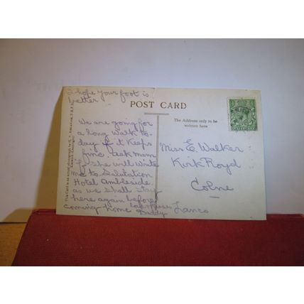 WATERHEAD, LAKE WINDERMERE, used antique postcard by G P Abraham 1917 pm =