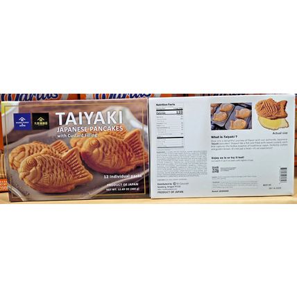 Tayaki Japanese Pancake with Custard Filling 12 Packs 12.69oz 360g (2 Boxes)