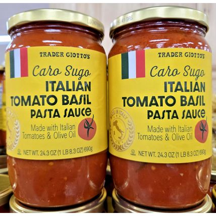 Trader Giotto's Caro Sugo Italian Tomato Basil Pasta Sauce 24.3oz (2 Bottles)
