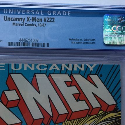 1987 Marvel Comics Uncanny X-Men #222 CGC Graded 9.6
