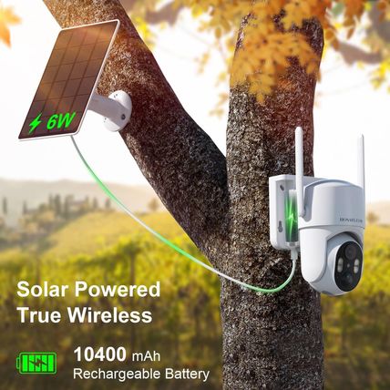 4G LTE Cellular Security Camera No Internet Needed, Solar No Wifi Security Camer