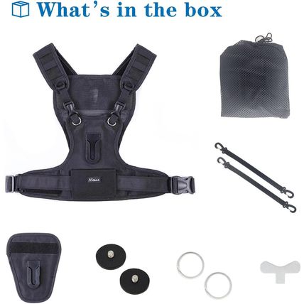 Nicama Nc-Vest Dual Camera Carrier Chest Harness，Double Shoulder Camera Strap fo