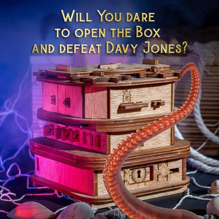 Idventure Cluebox - Davy Jones Locker - Escape Room Game - Puzzle Box - Gift Box