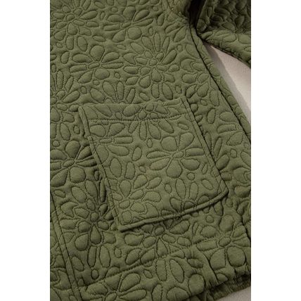 Jungle Green Floral Quilted Jacket
