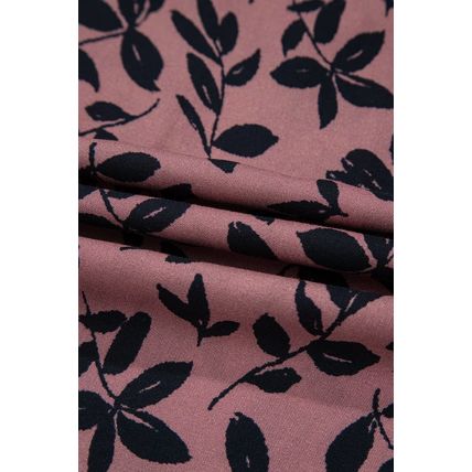 Brown Leaf Print Lace-up V Neck Crinckled Tank Top
